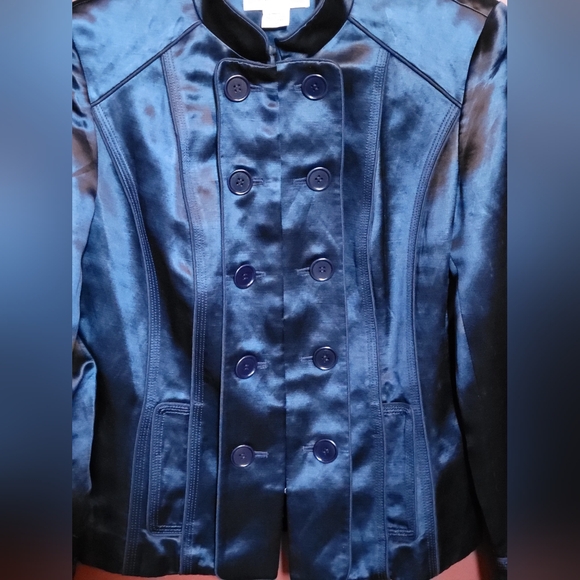 Calvin Klein Jacket 10-Buttoned Midnight Blue Women's Size 10 - Picture 3 of 16